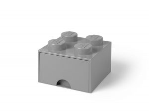 gra middels stor 4 knotters lego 5005713 oppbevaringskloss med skuff