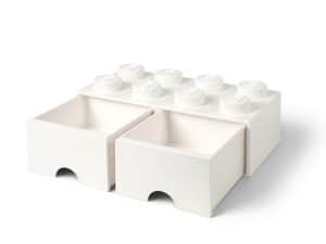 hvit 8 knotters lego 5006209 oppbevaringskloss med skuff