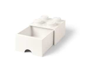 hvit lego 5006208 4 knotters oppbevaringskloss med skuff