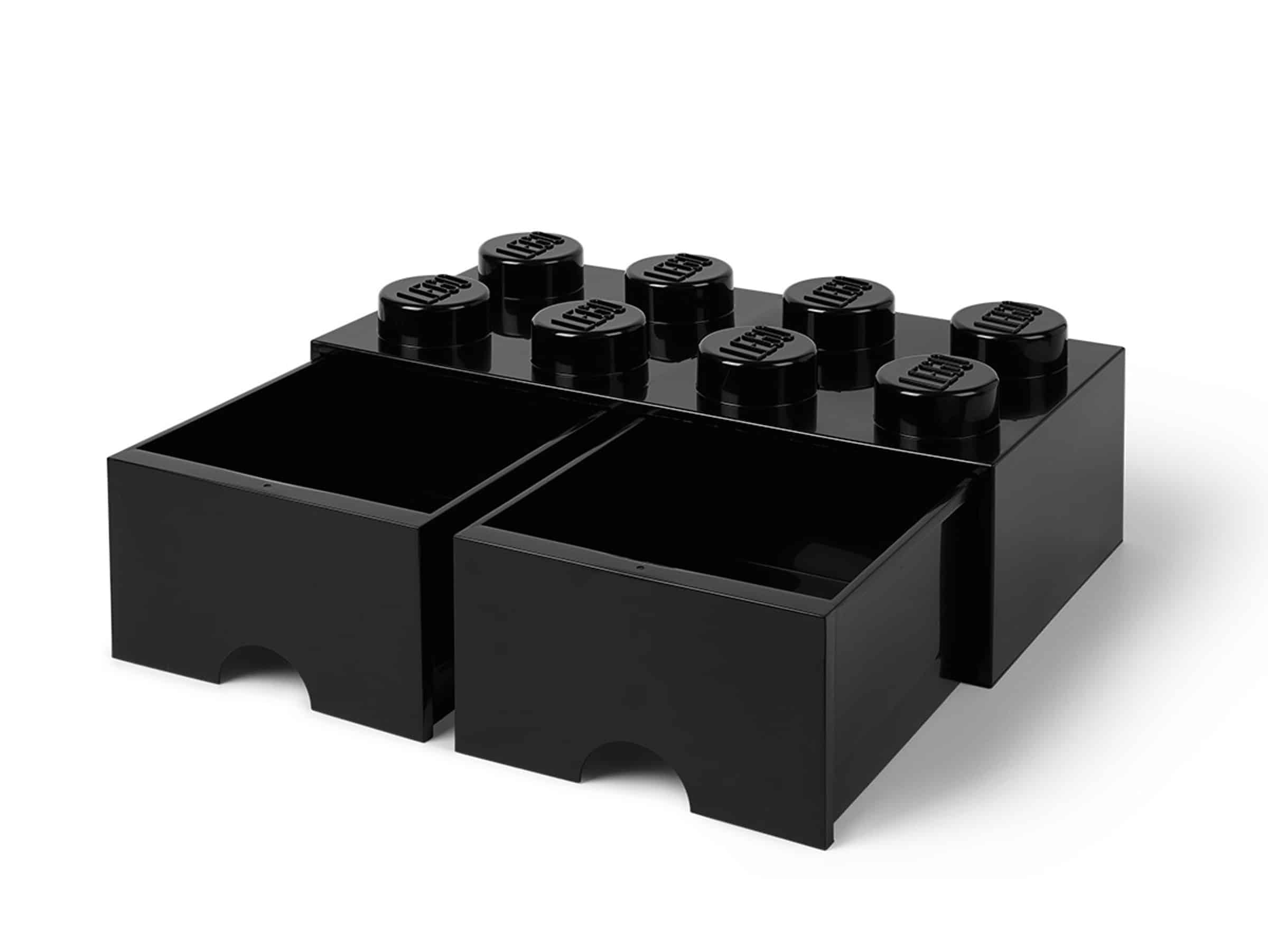 svart 8 knotters lego 5006248 oppbevaringskloss med skuffer