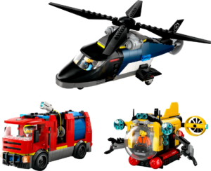 helicopter fire truck submarine remix 60462